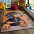 Black Dog Rectangle Rug Highlight For Home, Living Room & Outdoor Area Rug