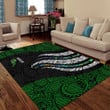 New Zealand Maori Silver Fern Rug Highlight For Home, Living Room & Outdoor Area Rug