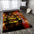 Brave Firefighter Rug Highlight For Home, Living Room & Outdoor Area Rug