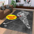 Personalized All Over Printed RECTANGLE HOCKEY GIFT AREA Rug Custom Name