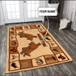 Personalized Name Bull Riding 3D Rug Rodeo Highlight For Home, Living Room & Outdoor Area Rug