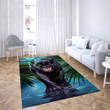 Black King of The Night Jungle Large Area Rugs, Living Room & Outdoor Area Rug