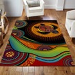 Aboriginal Turtles Australia Painting Art Rug Highlight For Home, Living Room & Outdoor Area Rug