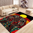 Aboriginal Australia Indigenous Together Painting Art Rug Highlight For Home, Living Room & Outdoor Area Rug