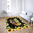 Cool Heifers And Sunflower Rug Highlight For Home, Living Room & Outdoor Area Rug