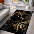 Amazing Polynesian Hawaii Turtle Golden Rug Highlight For Home, Living Room & Outdoor Area Rug