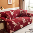 Red Flower Wrapped Universal Stretch Sofa Cover