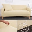 Plain Beige Wrapped Universal Stretch Sofa Cover