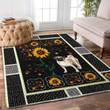 Pug Sunflower Large Area Rugs Highlight For Home, Living Room & Outdoor Area Rug