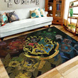 Hogwarts Logo Large Area Rugs Highlight For Home, Living Room & Outdoor Area Rug