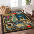 Colorful Pug Poster Large Area Rugs Highlight For Home, Living Room & Outdoor Area Rug