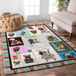Emotional Pug Portrait Large Area Rugs Highlight For Home, Living Room & Outdoor Area Rug