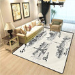 Big City Sketch Large Area Rugs Highlight For Home, Living Room & Outdoor Area Rug