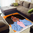 Afrocentric Beautiful Black Afro Girl African Themed House Rug
