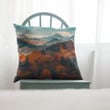 Country House Decor Fall Tree View Cushion Cover, Mountains Pattern Pillow Cover by Homeezone
