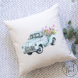 Blue Tulip Truck Pillow Cover