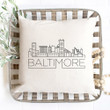 Baltimore Skyline Pillow Cover