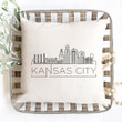 Kansas City Skyline Pillow Cover