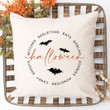 Halloween Circle Text Pillow Cover