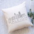 Raleigh Skyline Pillow Cover