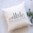 Philadelphia Skyline Pillow Cover