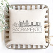Sacramento Skyline Pillow Cover