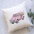 Pink Tulip Truck Pillow Cover