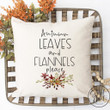 Autumn Leaves and Flannels Please Pillow Cover - Fall / Autumn Pillow Cover