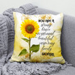 Christian Throw Pillow, Sunflower Pillow, Jesus Pillow, Inspirational Pillow - You Are Strong Brave Exceptionally Beautiful Lovely