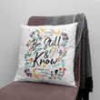 Christian Throw Pillow, Jesus Pillow, Inspirational Pillow, Psalm 46:10 Bible Verse Pillow, Wildflowers Butterflies Pillow - Be Still And Know