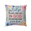 Bible Verse Pillow - Jesus Pillow - Wreath Pillow - Gift For Christian - Truly my soul finds rest in God Psalm 62:1 pillow
