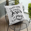 Jesus Pillow - Gift For Christian - This girl runs on Jesus and music pillow