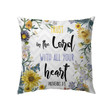 Bible Verse Pillow - Jesus Pillow - Sunflower, Butterfly - Gift For Christian - Trust In The Lord With All Your Heart Floral Pillow