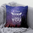 Jesus Pillow - Sky Galaxy, Night Forest Pillow - Gift For Christian - Sleep in peace tonight Throw Pillow