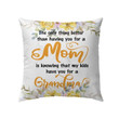 Jesus Pillow - Yellow Flower Pillow - Gift For Christian, Mom, Grandma - The only thing better than having you for a Mom Throw Pillow
