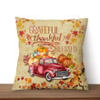 Jesus Pillow - Autumn Leaves, Fall Pumpkin Pillow - Gift For Christian, Thanksgiving Day - Thankful grateful blessed happy thanksgiving pillow
