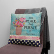 Bible Verse Pillow- Jesus Pillow - Flower Vase- Gift For Christian- Seek Peace And Pursue It Psalm 34:14 Pillow