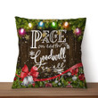 Bible Verse Pillow - Jesus Pillow - Christmas Night, Ring The Bell Pillow - Gift For Christian - Peace On Earth Goodwill To All Christian Pillow