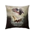 Bible Verse Pillow - Jesus Pillow - Jesus Hand, Eagles Pillow - Gift For Christian - One Nation Under God Pillow