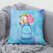 Bible Verse Pillow - Jesus Pillow - Beautiful Flowers Jar Pillow - Gift For Christian - My Cup Overflows With Blessings Psalms 23:5 Pillow