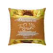 Bible Verse Pillow - Jesus Pillow - Christian, Sunflower Pillow - Gift For Christian - Let those who love Him be like the sun Judges 5:31 Pillow
