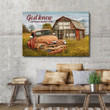 Couple Landscape Canvas - Personalized God, Car, Farm Canvas - Custom Gift For Christian Couple, Spouse, Lover - God Knew My Heart Needed You