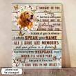 Dog Cat Portrait Canvas - Personalized Dog Cat Memorial Canvas - Custom Gift For Dog Cat Lovers - I Thought Of You Today But That Is Nothing New