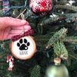 Custom Paw Ormanet For Dog, Christmas Wood Slice Ornament, HN590