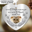 I'll Hold You In My Heart Pet Heart Ornament, Custom Quotes & Photo Ornament HN590