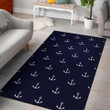 Anchor Pattern Navy Area Rug