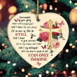 Jesus Heart Ceramic Ornament - Rose Flower Heart Ceramic Ornament - Christian Gift - I Can Only Imagine