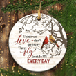Memorial Gift, Christmas Circle Ceramic Ornament - Those We Love Are With Us In Our Heart, Christmas Gifts For Family, Friends