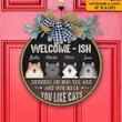 Depends On Who You Are And How Much You Like Cat Door Sign N369 HN590