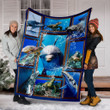 Qhn 3 The Ocean Turtle Whale Dolphin Blanket Premium Blanket